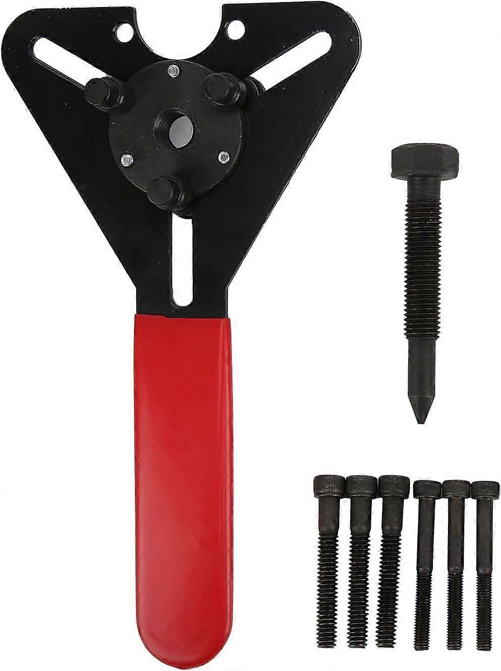 Car Air Conditioning Repair Tool, A/C Compressor Clutch Puller, Three-Hole Compressor Clutch Wrench Kit with Screws for Vehicle