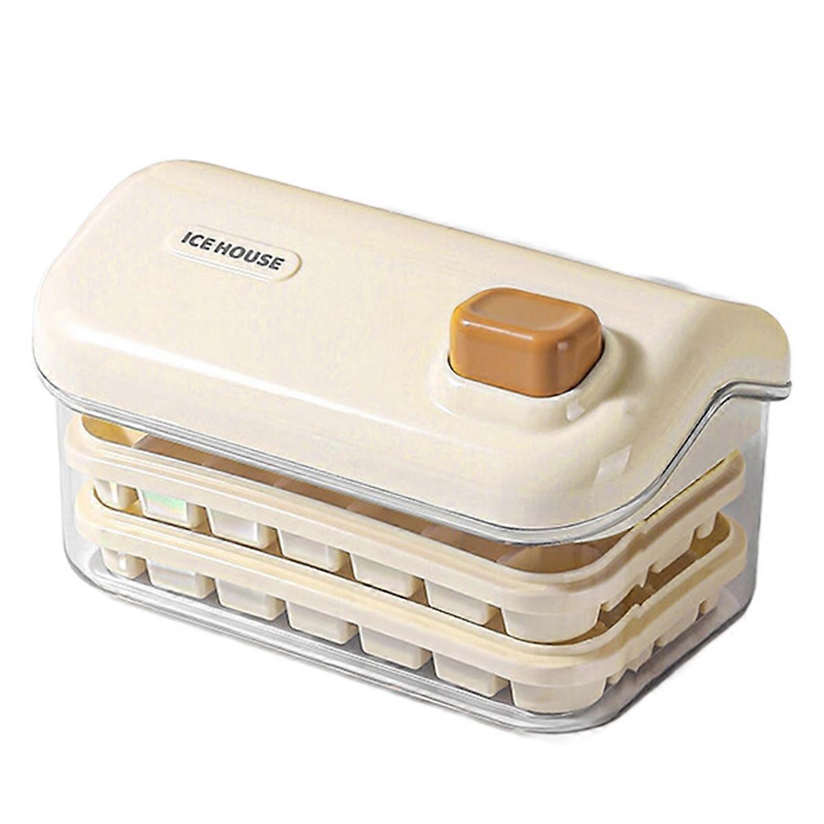 Ice Storage Box Mold Household Ice Maker Artifact Creamy White A