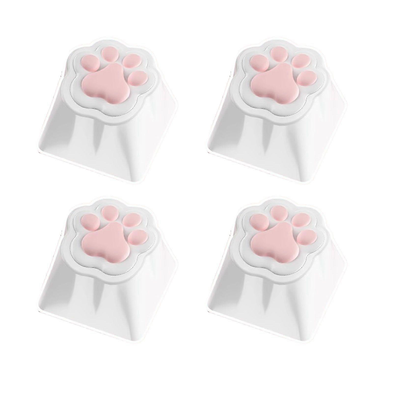 4pcs Cat Claw Keycap Soft Silicone Ergonomic Design Universal Custom Gaming Keycaps Mechanical Keycaps