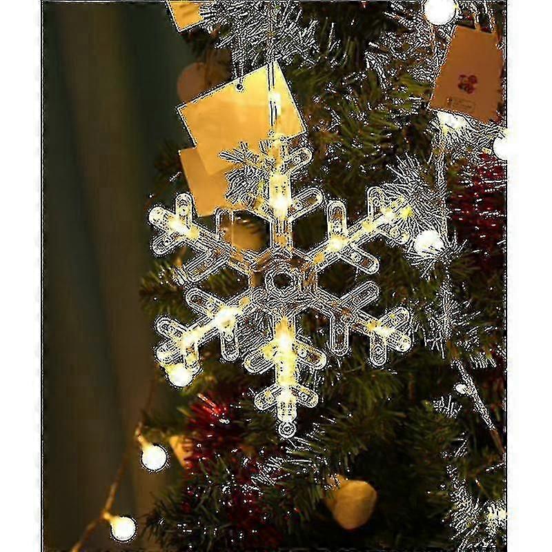 Led スノーフレーク アイシー スター、約 30 x 16 cm、バッテリー駆動