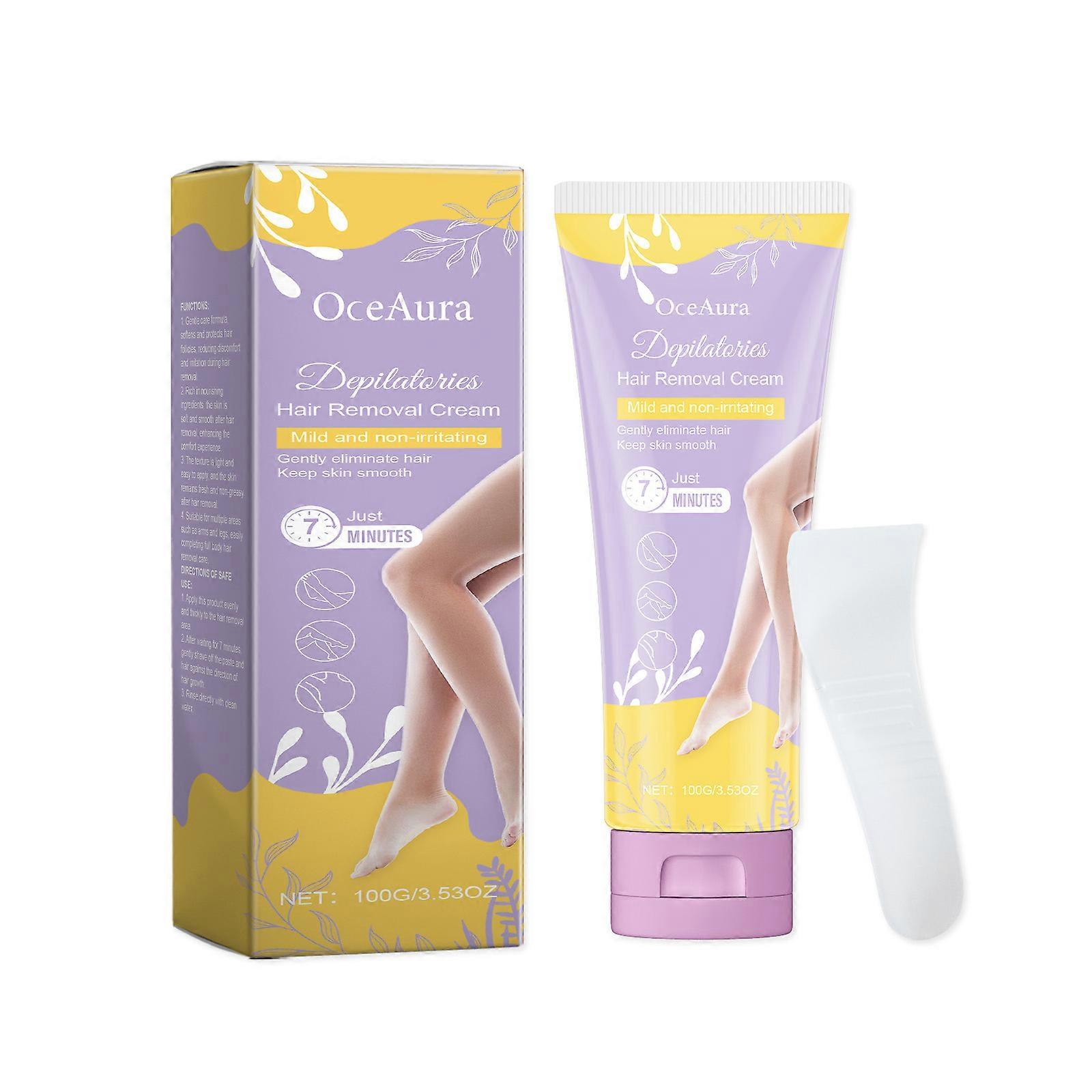 OceAura Gentle Hair Removal Cream, Gentle Treatment For The Whole Body With Moisturizing, Smooth And Gentle Hair Removal Cream