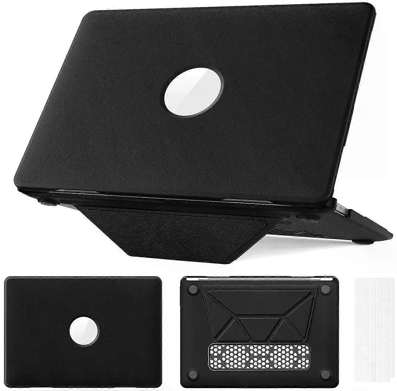 Case for MacBook Air 13 Inch A2337 (M1) / A2179 / A1932 (2021 2020 2019 2018 Release) PU Leather Hard Shell Protective Cover with Foldable Kickstand &
