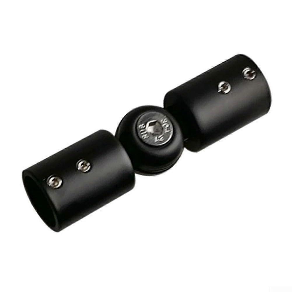 304 Stainless Steel Adjustable Rod Corner Connector Elbow, 19mm, Black, For Bay Window And Shower Room, Includes Screws