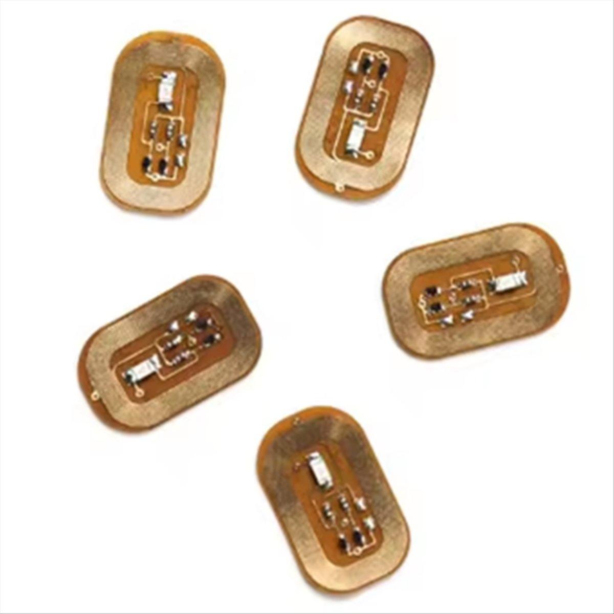 5Pcs NFC Flash Nail Sticker LED Bare Chip Intelligent Luminous