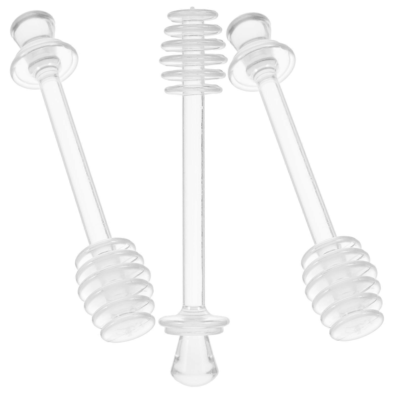 Honey Stir Stick Transparent Honey Dipper Stick for Stirring 3Pcs
