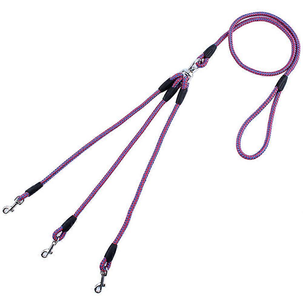 No Tangle 3 Dog Leash Triple Coupler Multi Way Splitter Nylon Dog Leash for Small Dogs Pet Multiple Leash for Walking 3 Puppies