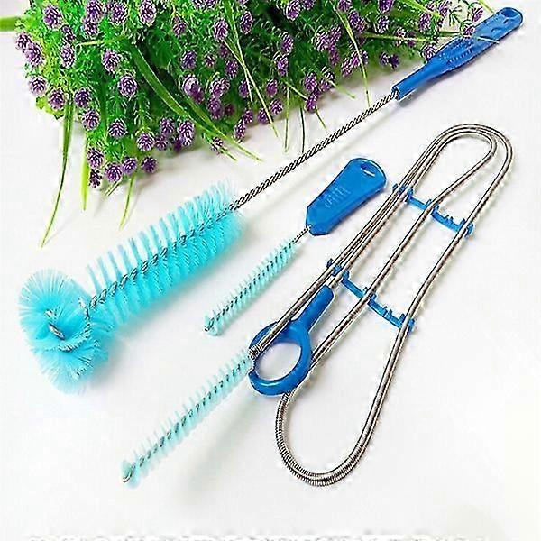 3-Piece Hydration Pack Cleaning Brush Set for Hydration Bladders, Blue