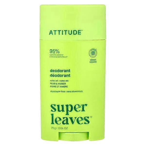 ATTITUDE, Super LeavesÃÂ¢ÃÂÃÂ¢, Deodorant Stick, Pear & Amber, 2.64 oz (75 g)