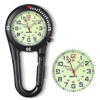 Orologio con moschettone a clip, robusto e durevole, con ampia applicazione, realizzato in lega.
