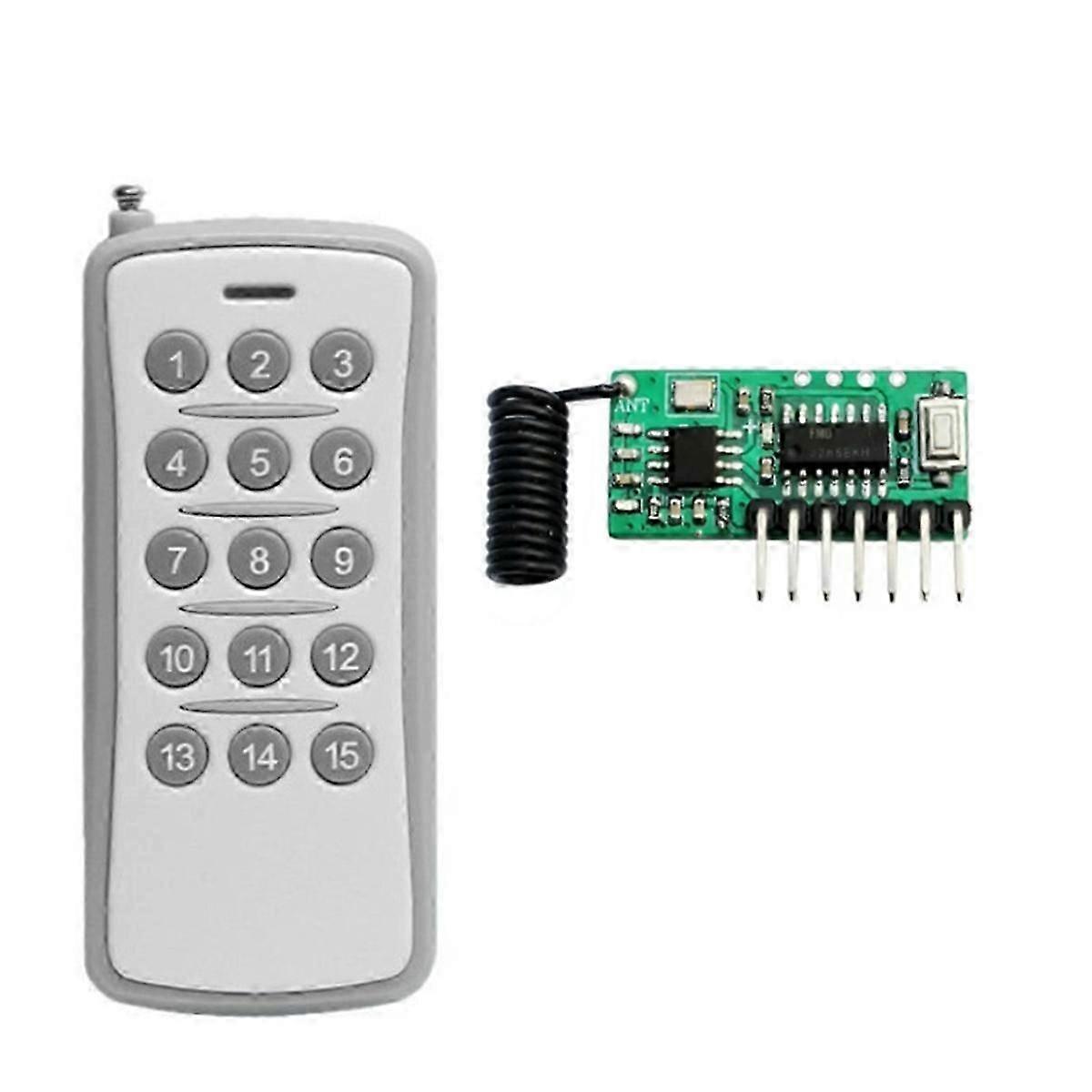 433M Wireless Serial Port Module TTL Flash Module Communication Module Adapter Board with 15-Key Rem