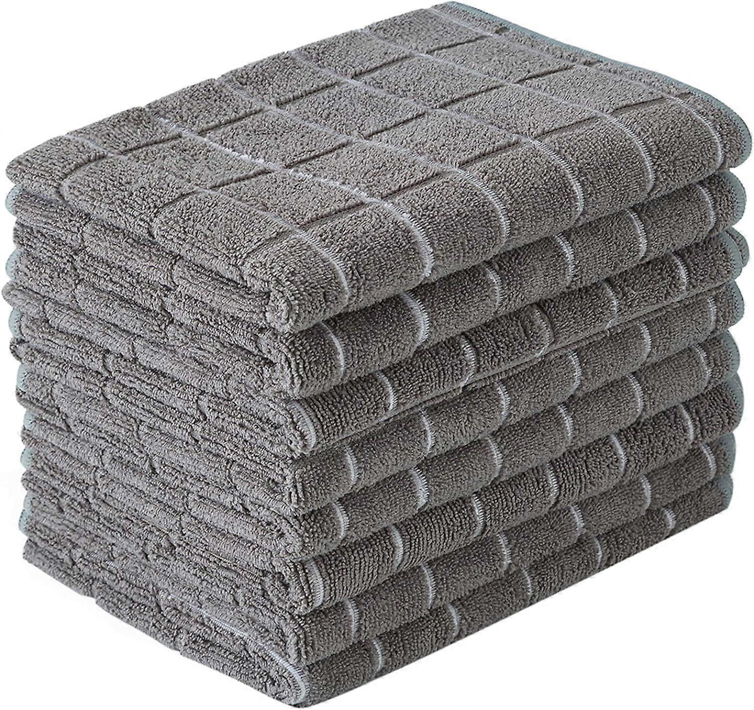 Kitchen Towels - Grey - Pack of 6