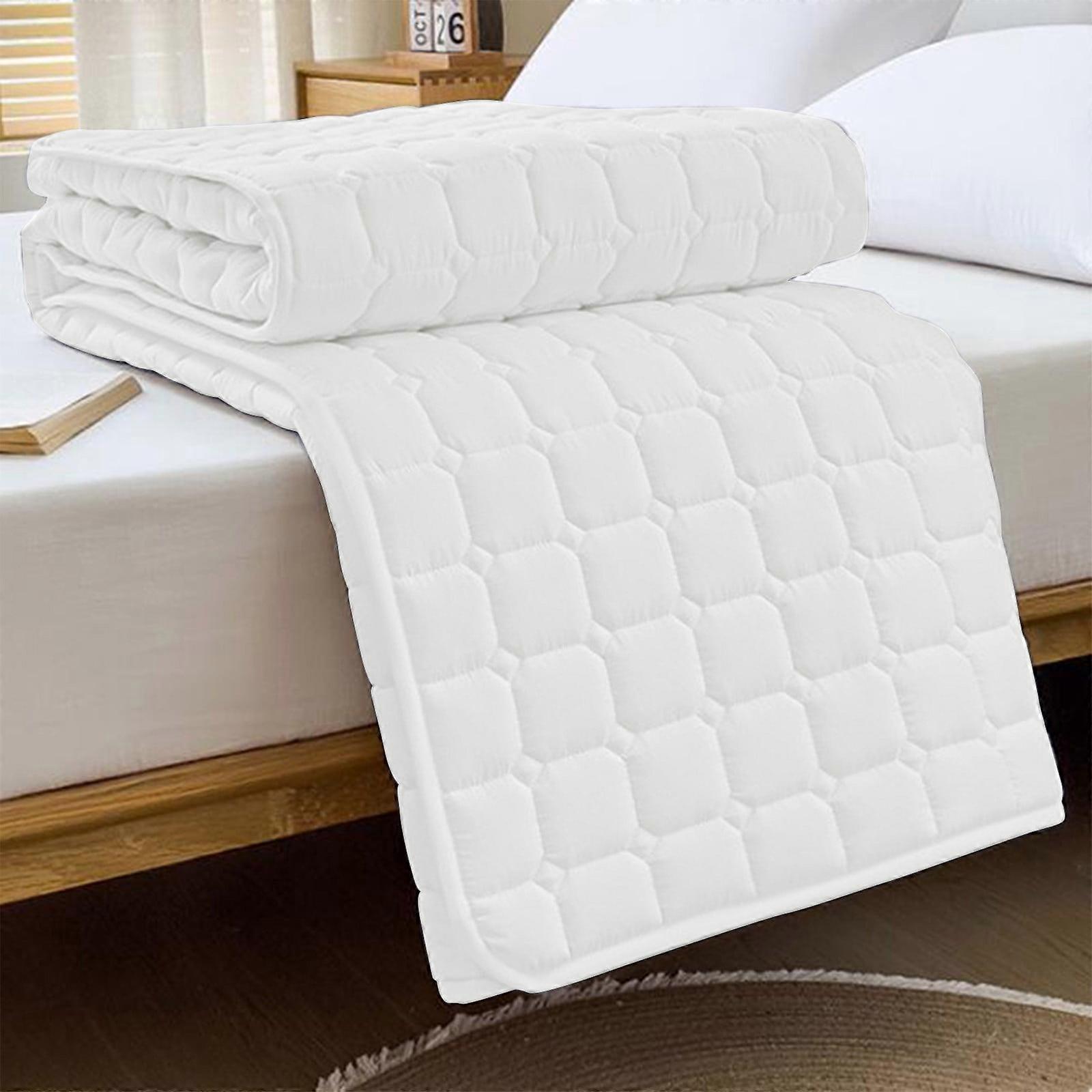 Kdkad Queen Mattress Pad, Thick Quilted Topper with Deep Pocket, Super Soft Breathable Alternative Fiber Cover, compatible with standard air