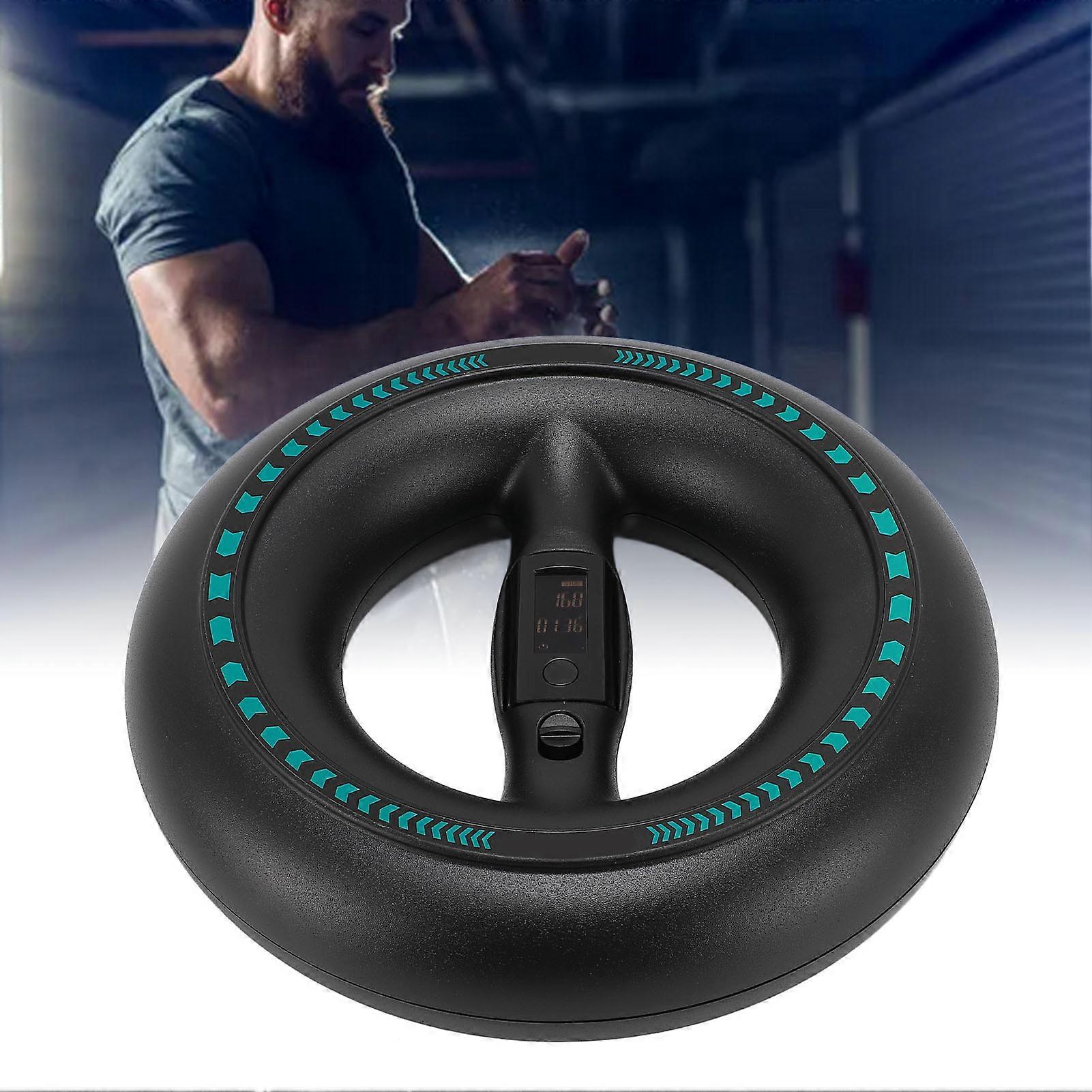 Wrist Trainer Ball Smart Display Curved Handle Enhanced Grip Wrist Strengthener Forearm Exerciser Ball for Arm Finger Chest Back Muscle Blue 