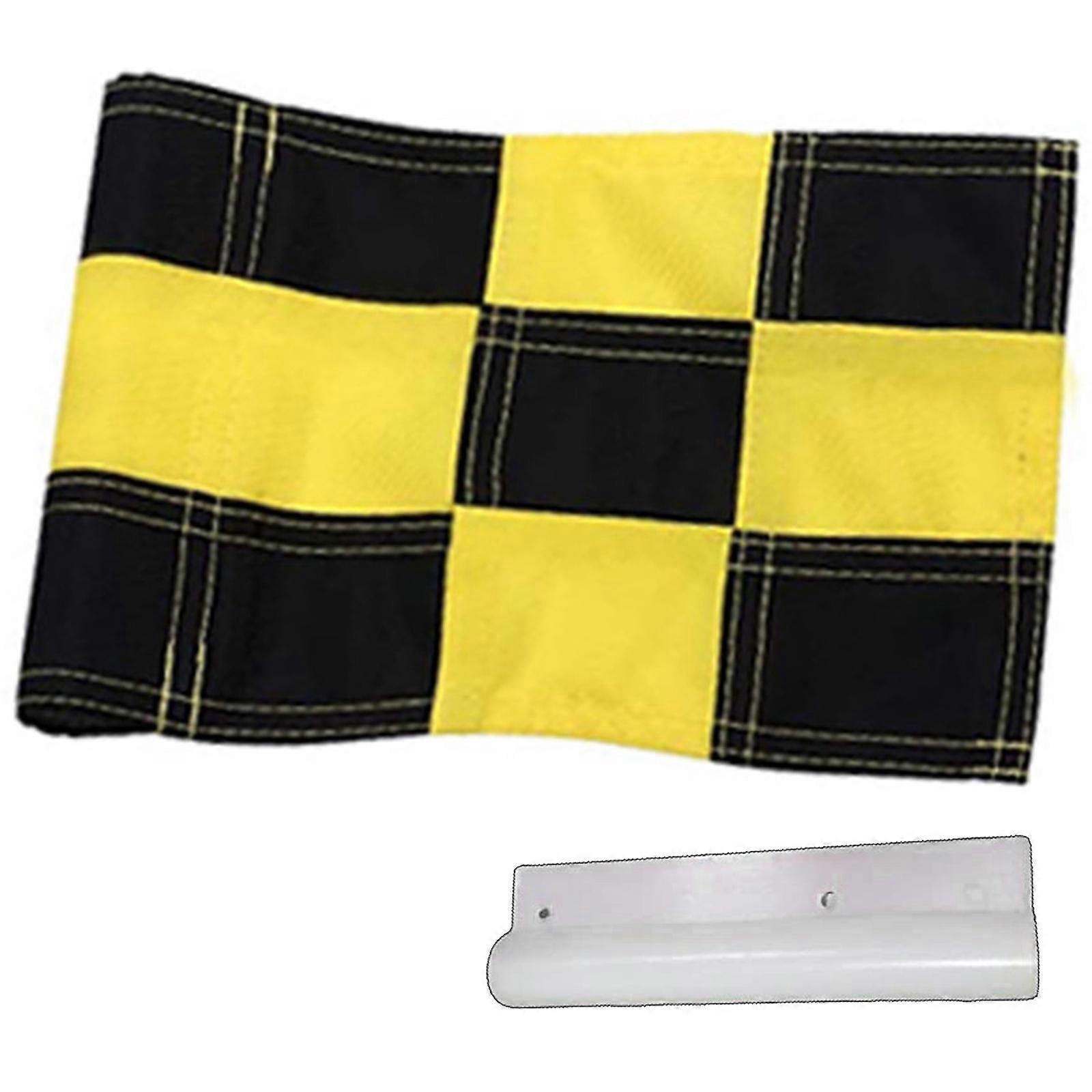 Portables Golf Targets Flag Reinforced Oxfords Materials Windproof Accurate Aiming Practice Solution  Yellow and black