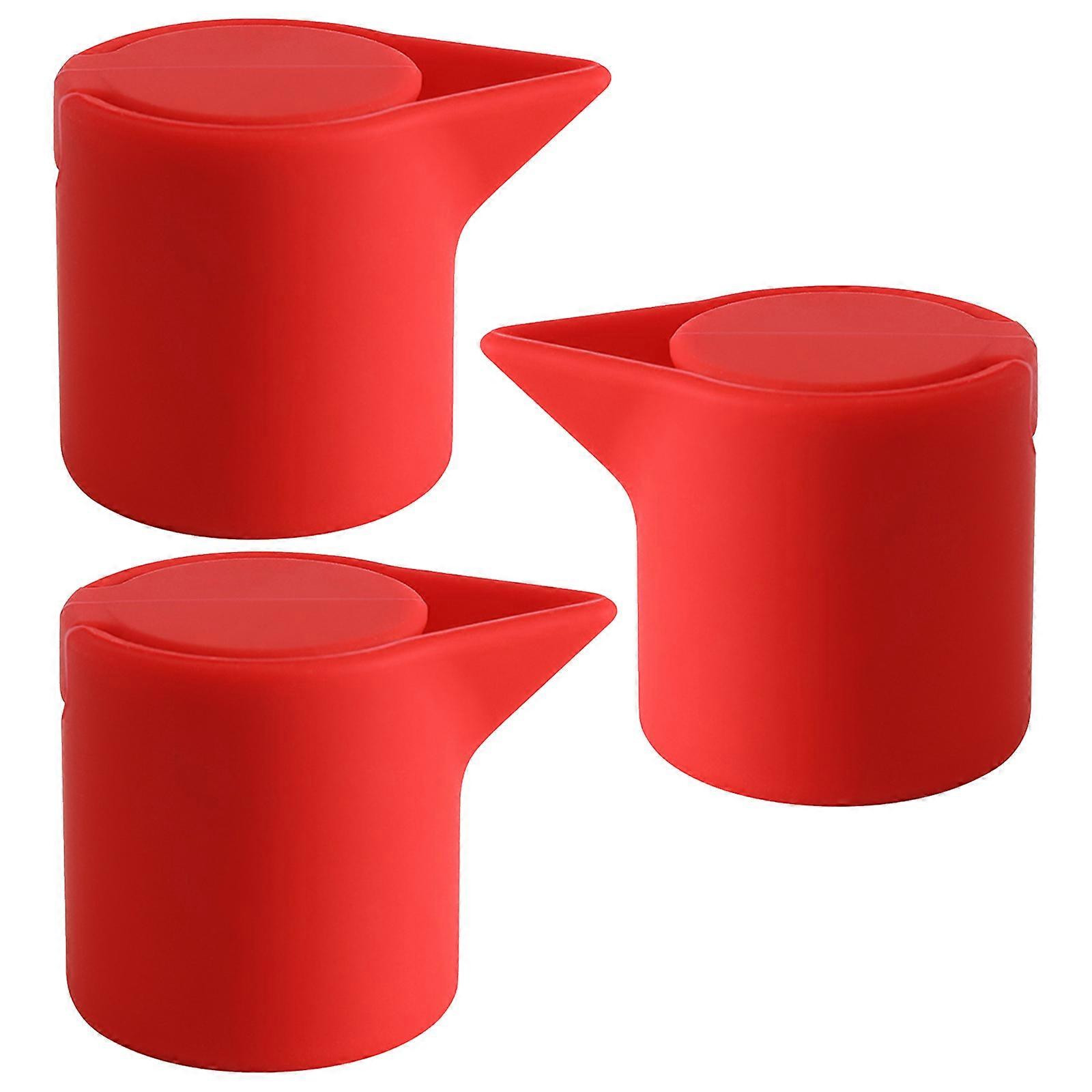Multiple Color Silicone Wines Corks Stoppers 3 Pack Durable Efficient Seal Maintains Flavor For Home Party Use  Red
