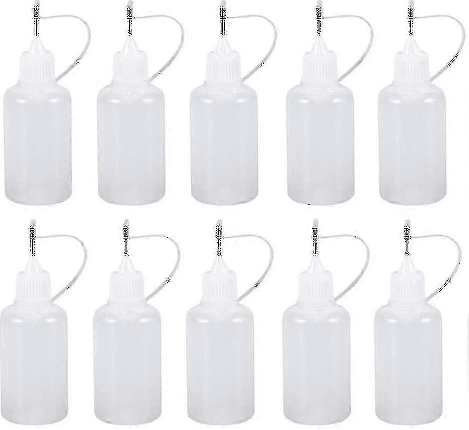 12pcs Plastic Bottles With Nozzles, Precision Tip Applicator Squeeze Bottles Best Gift