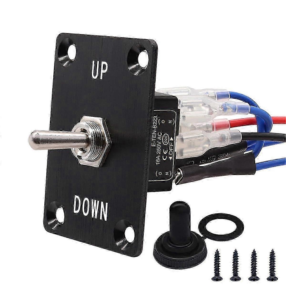 Momentary Rocker Switch 6-Pin 3-Position Vertical Polarity Reverse Control Motor Switch