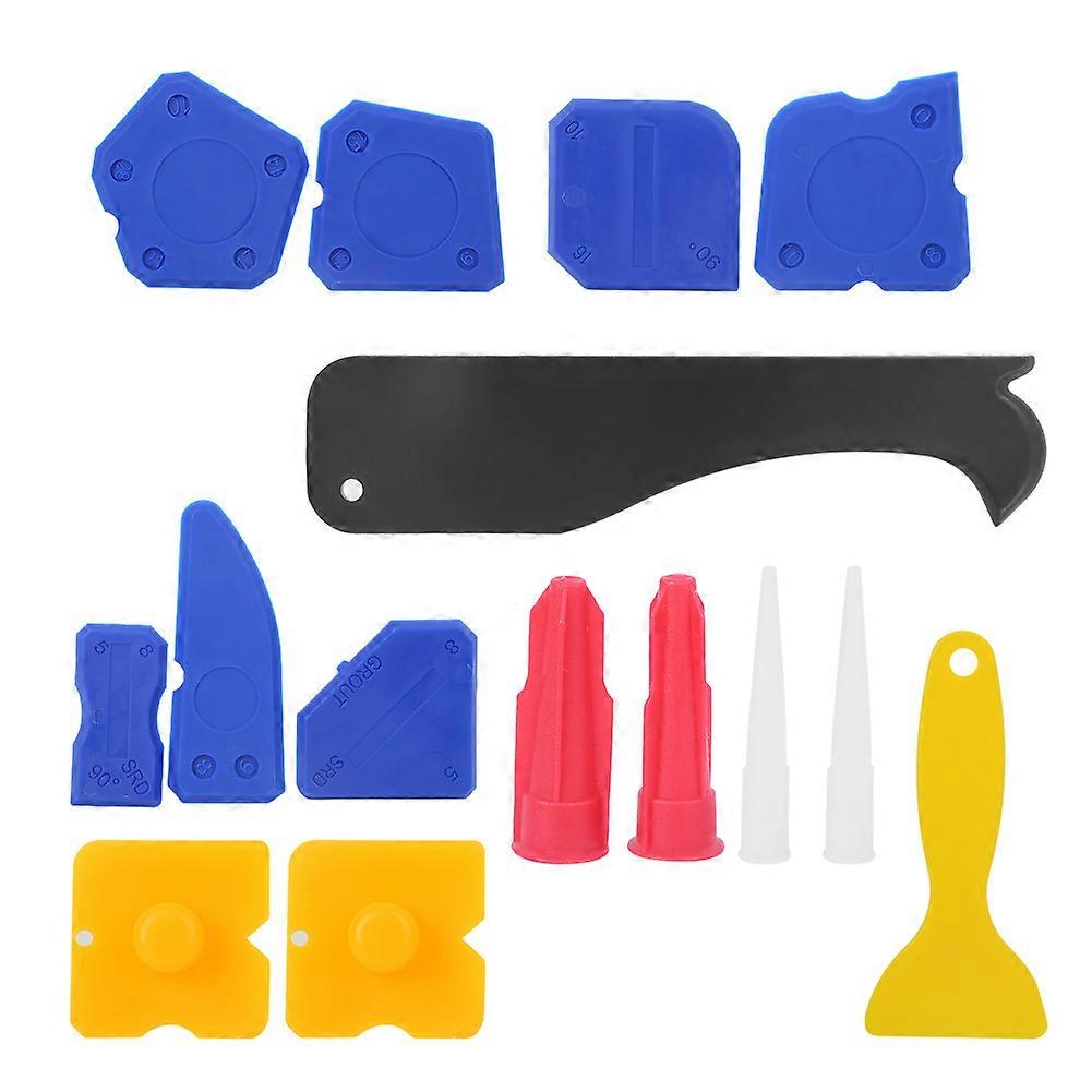 15Pcs/Set Silicone Sealant Tools Scraper Spatula Cleaner Glass Window Hand Operated Tool
