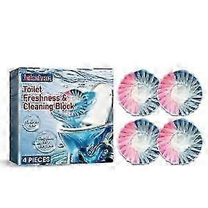 Toilet Fresh Cleaning Block - Automatic Deodorizer  Fragrance, Easy to Use, 4 Pieces
