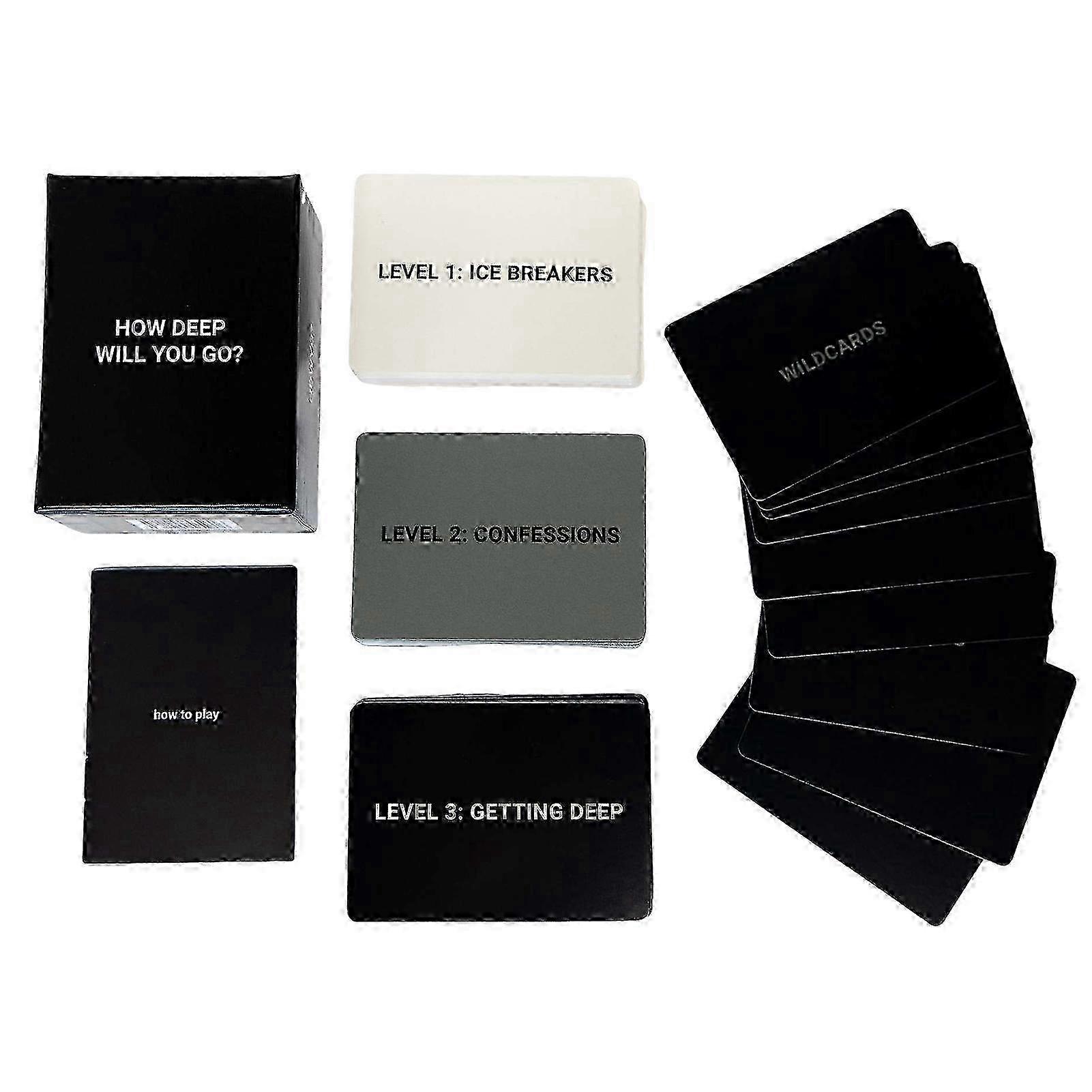 How Deep Will You Go Card Game Interactive Deep Conversation Card Games Funny Party Game for Friends