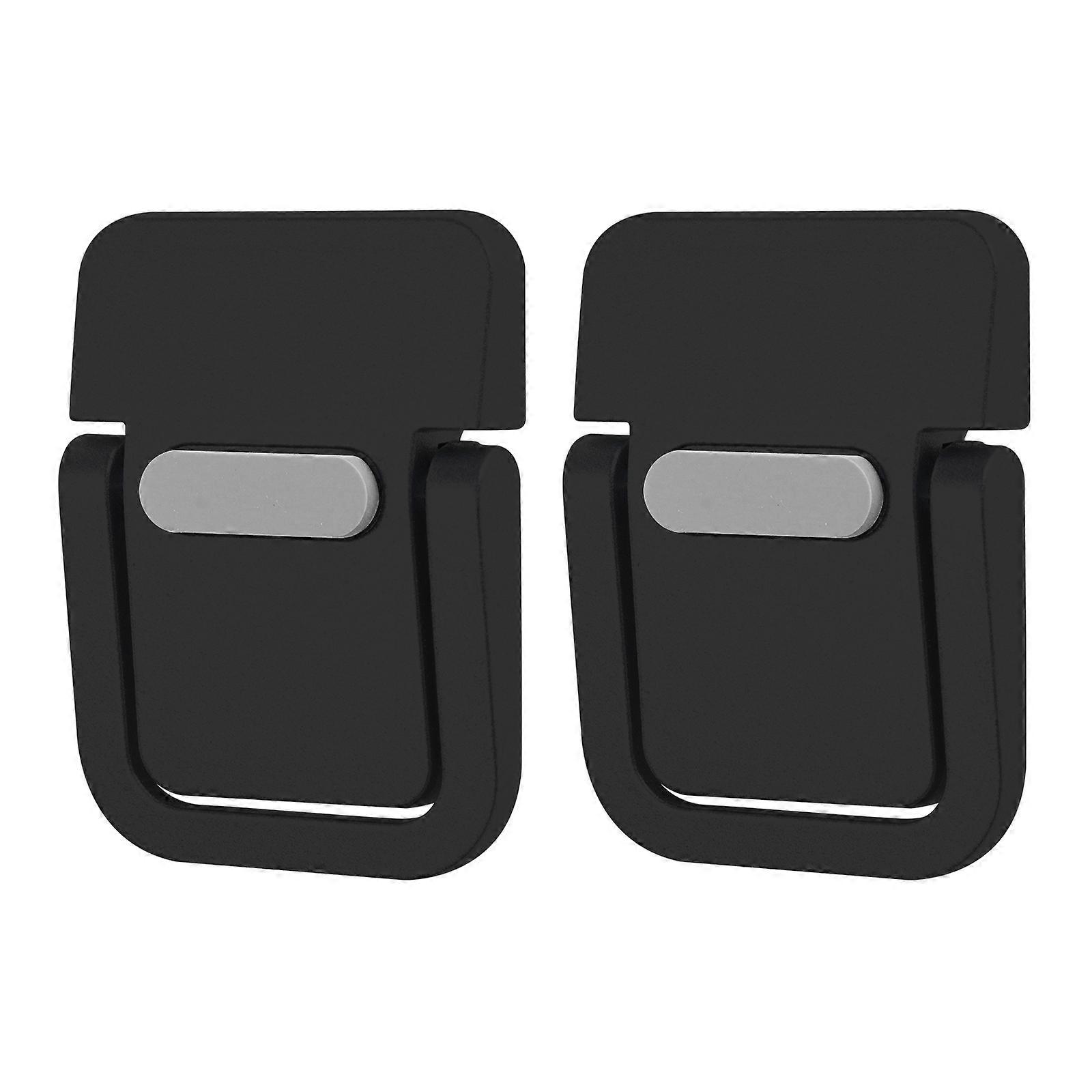 2Pcs Portable Foldable Laptop Support Stand Invisible Cooling Stand Adjustable Height Metal Laptop Tablets Support  Black singleframe