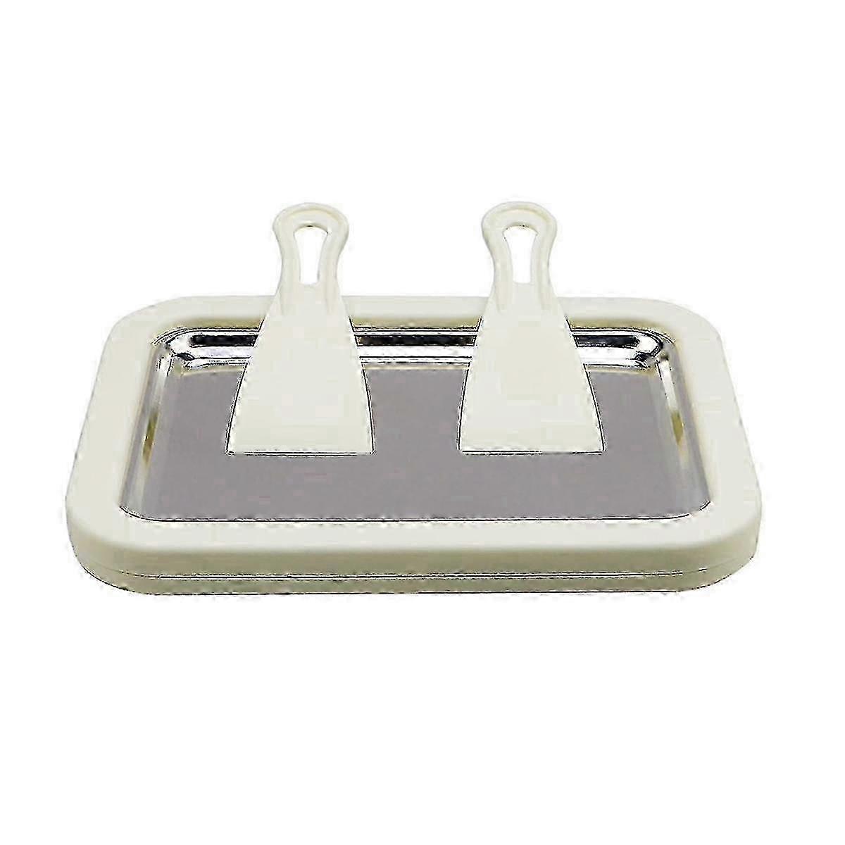 Instant Rolling Stainless Steel Yogurt Maker with Two Spatulas for Ice Cream Fruit Sorbet