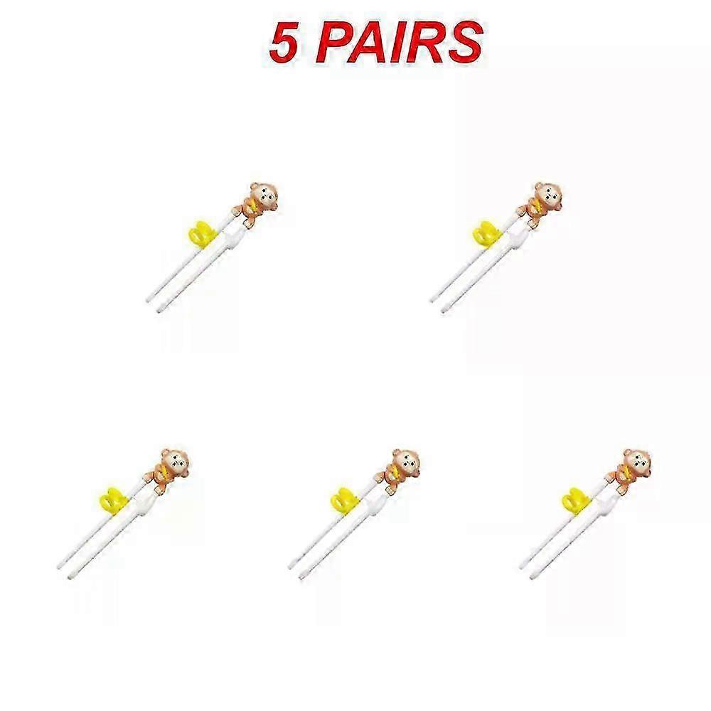 1/3/5PCS Cute Cartoon Monkey Rabbit Elephant Learning Training Chopsticks for Kids Children Chinese Chopstick Beginner Learner