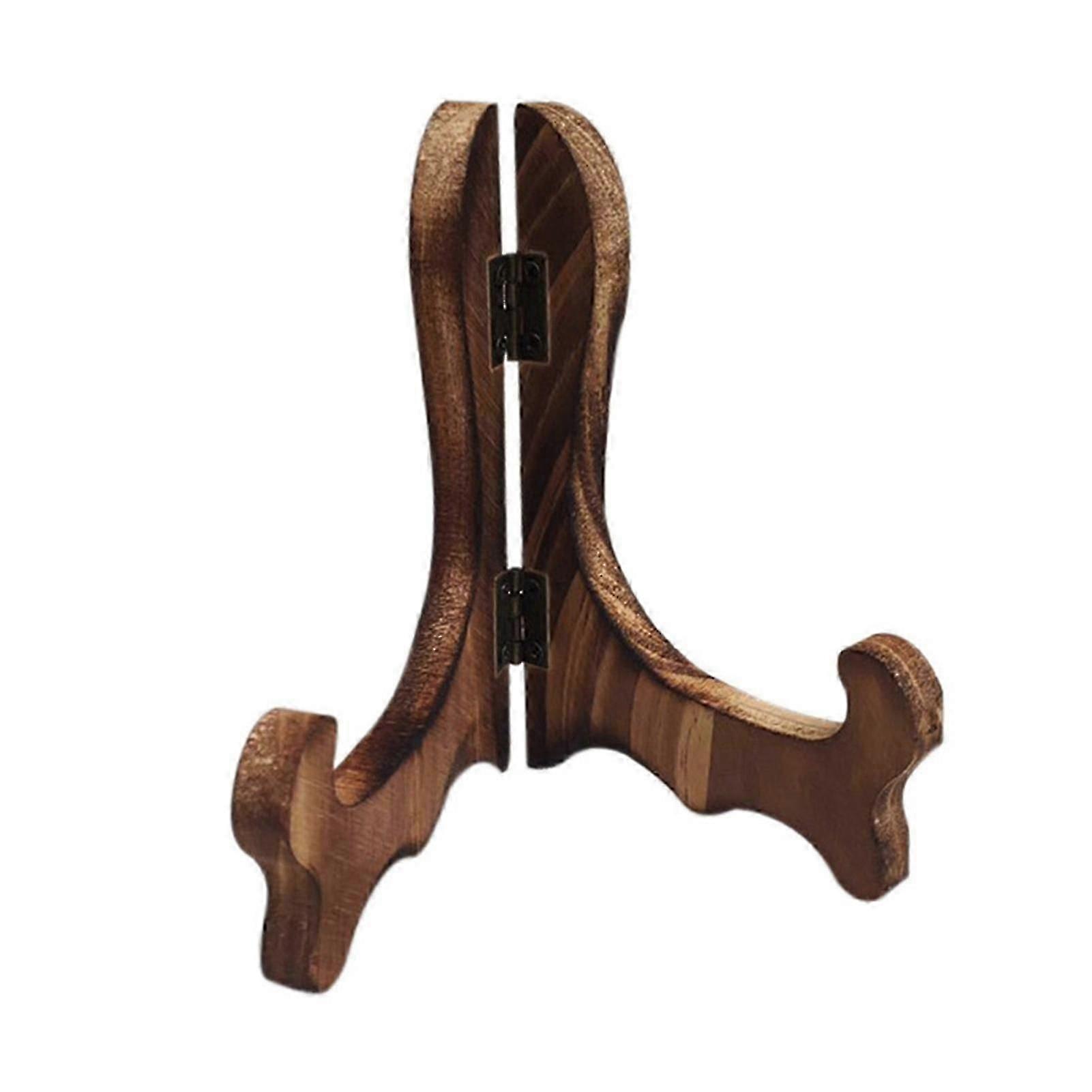 Display Rack Curved Design Handmade Foldable Wooden Easel Plate Tea Cake Dish Display Stand Home Decor For Cafe Kaesi