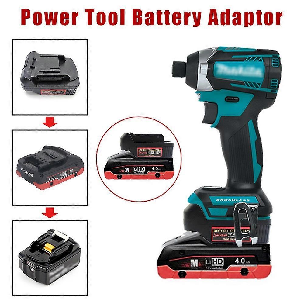 Battery Adapter for Metabo 18V Li-ion Convert To for Makita 18V Power Tools
