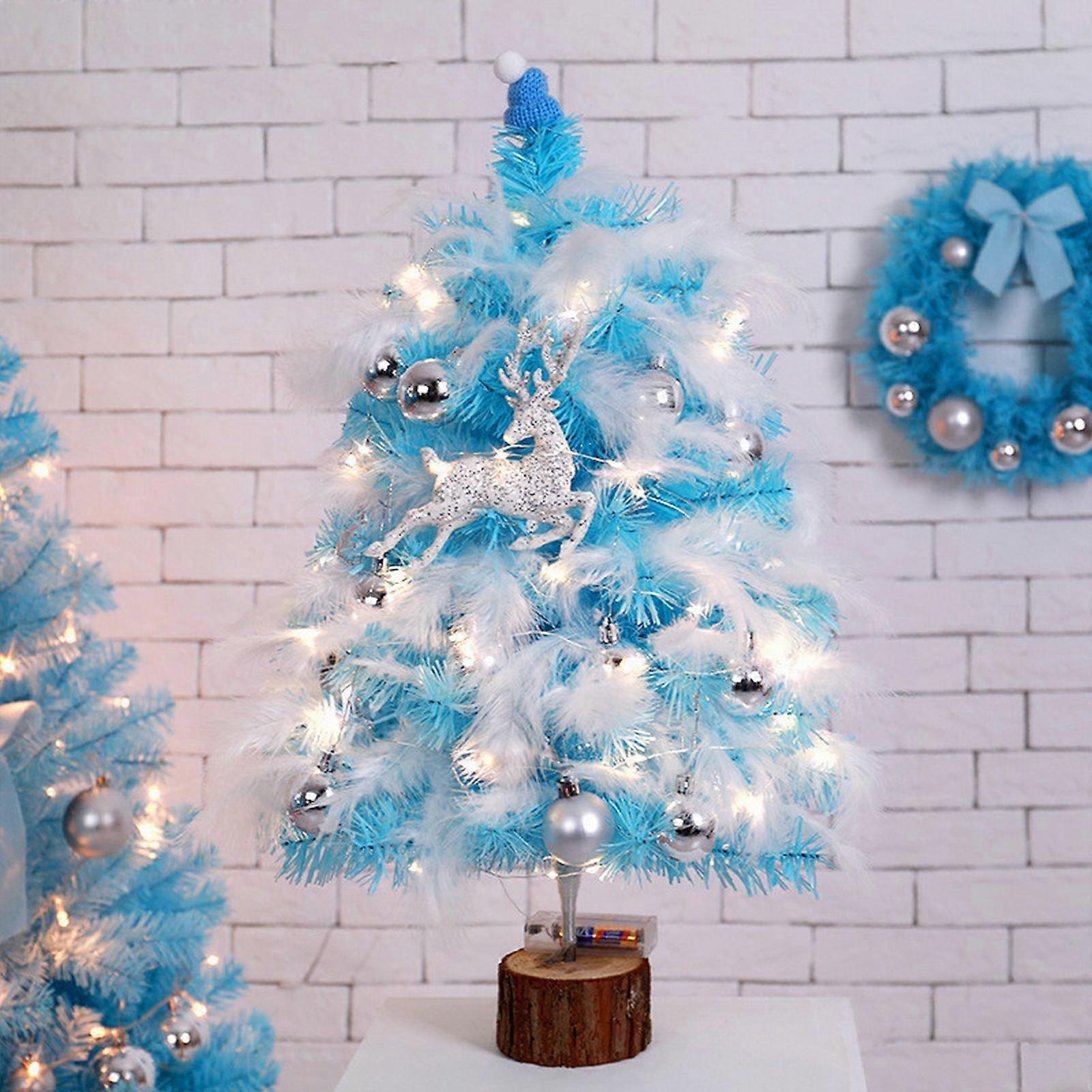 Giyblacko Desktop OrnamentChristmas Tree LED Light Fine Workmanship PVC Artificial Table Top Christmas Tree For Home