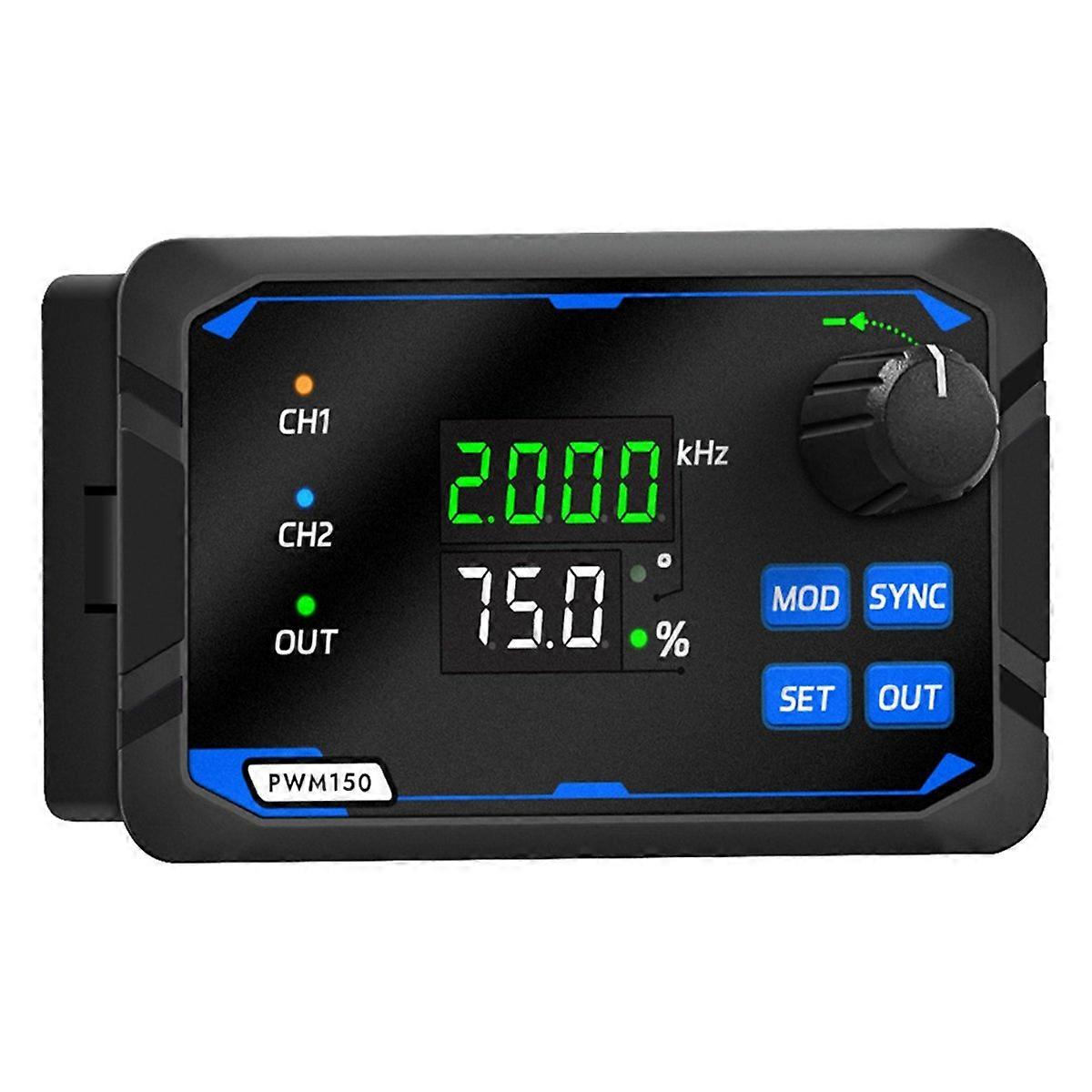 DC 5-24V Dual Signal Generator Square Pulse Wave Frequency Meter 1Hz-150kHz Output PWM150 for Electr