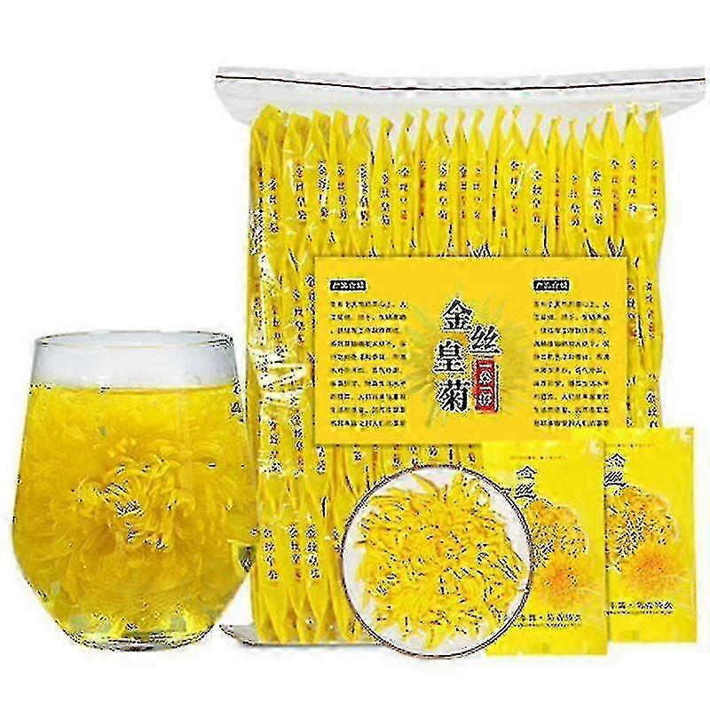 Géant Doré Ju Hua Grand Thé Fleurissant 100pc Empereur Chrysanthème Fleur De Thé Bag_FM18