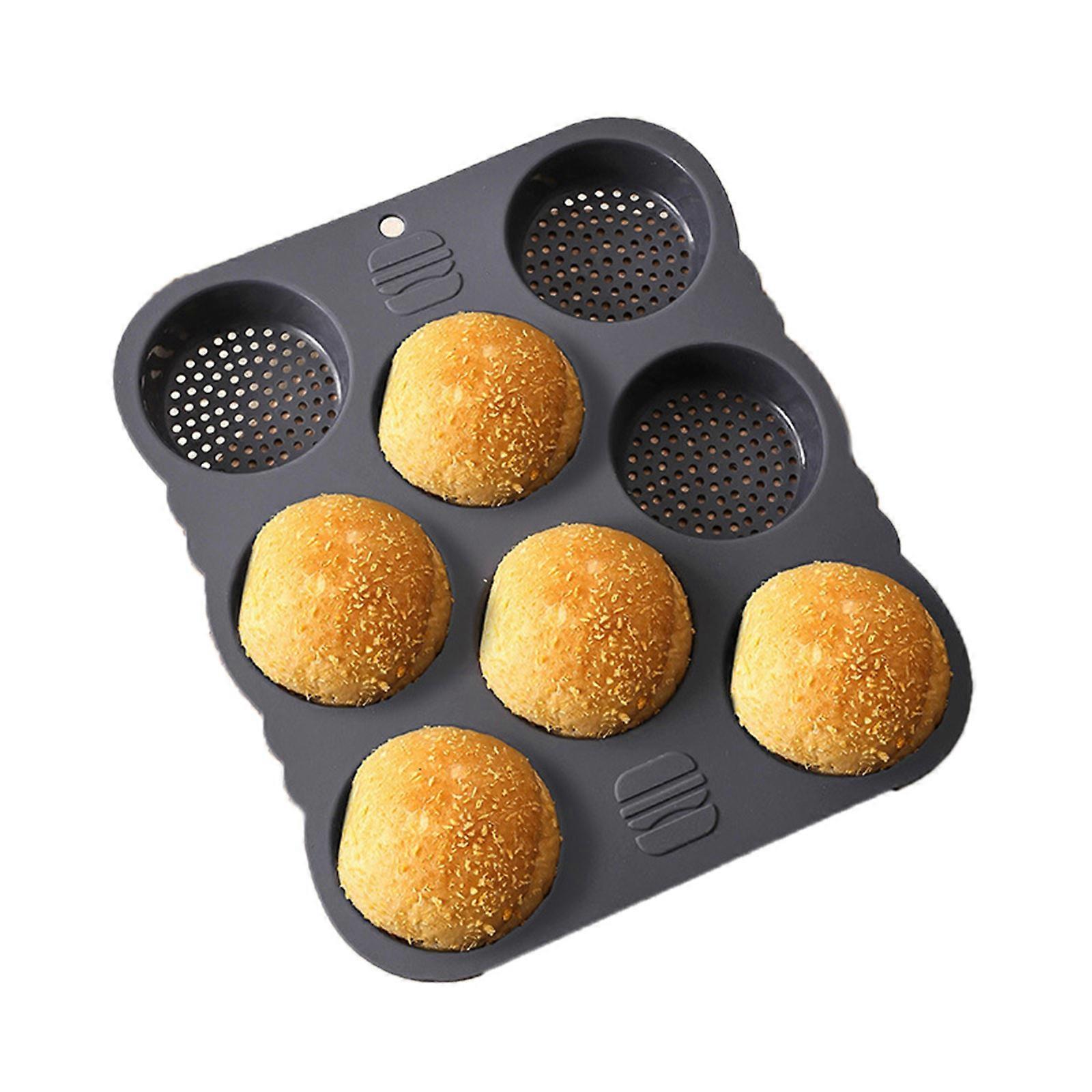 8 Hole Elastomer Bread Cast For Even Baking Not Stick Face Simple Oven Oven Safe Multicolor