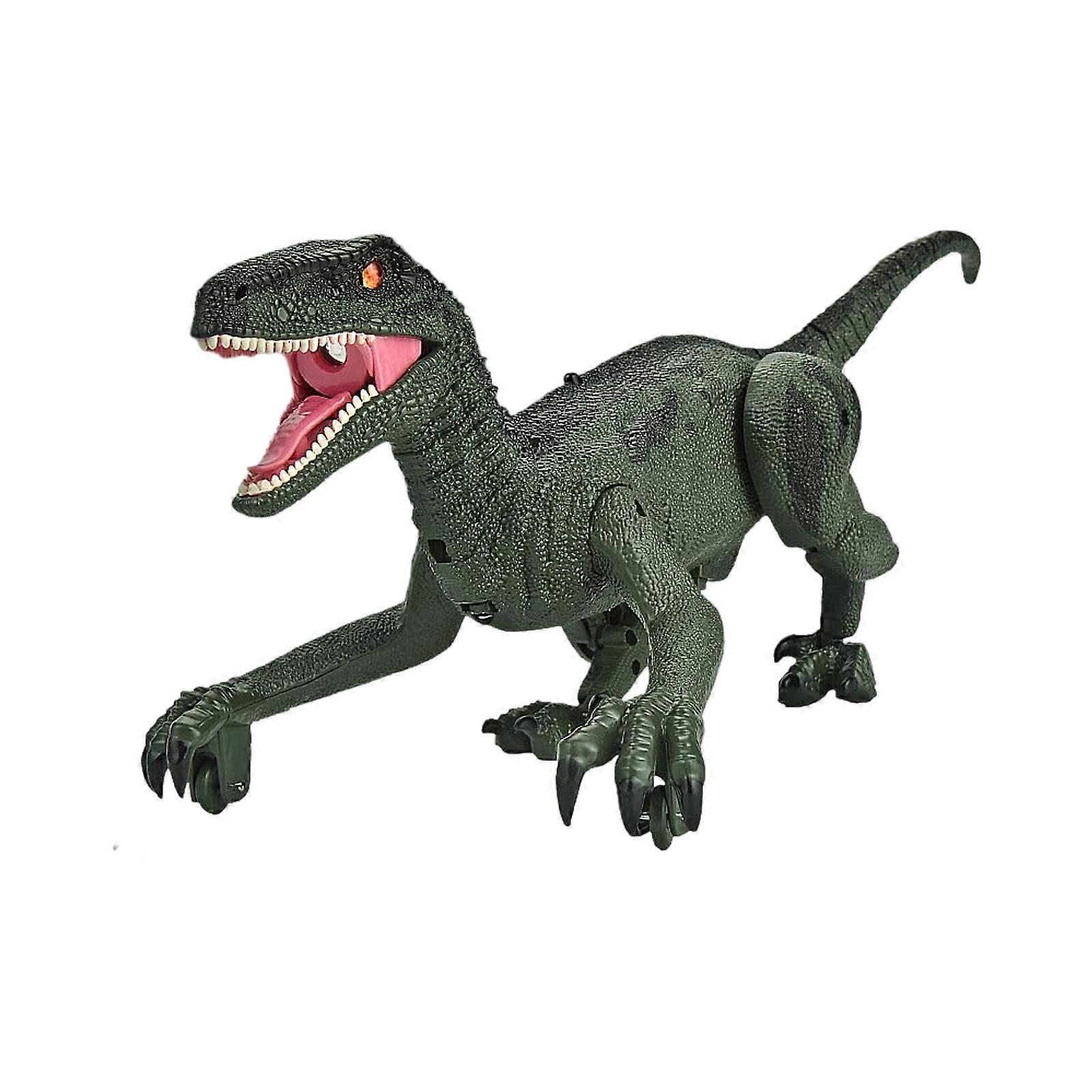 Educational Device Pursuing Archosaur with LED Light Consequences Water Sprinkle Function for Children  Green