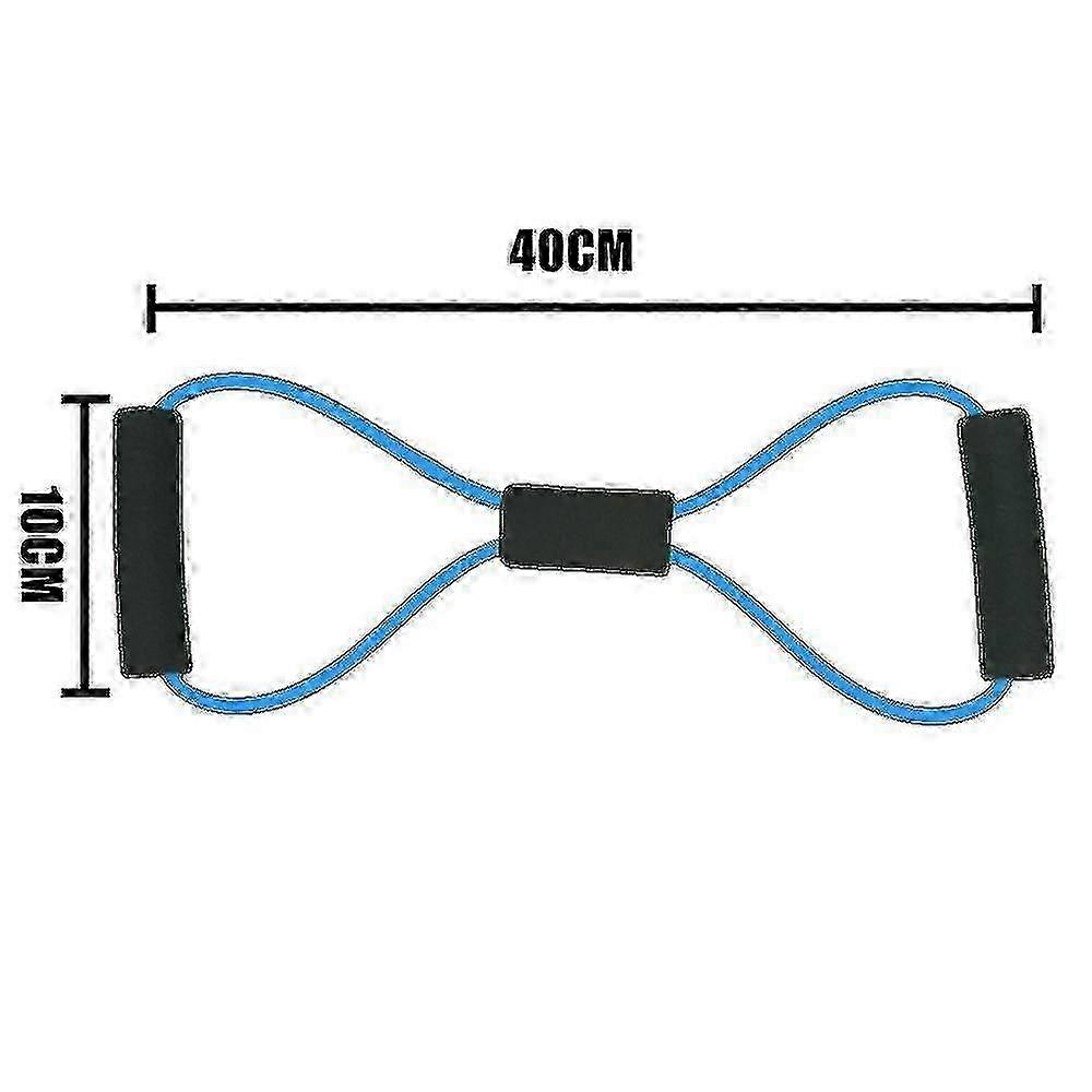 Pull Rope Band Chest Expander - Multifunction With Handle 8 Word Elastic Home Exercise Resistance Tube Bands For Home Gym Exercise Muscle Trainin