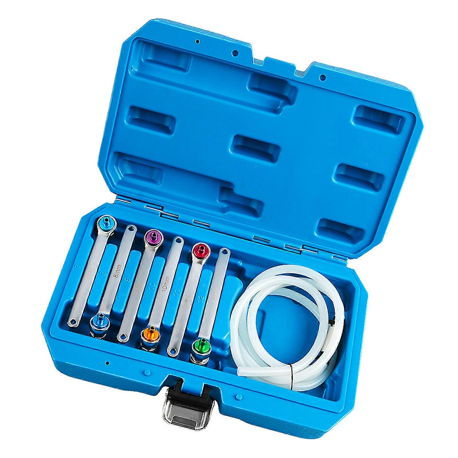 General Brake Fluid Drain Tool Set Including 6 High Strength Wrenches And Leakproof Gate For SUVs Multicolor