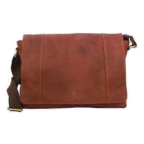 Eastern Counties Leather Jacob Distressed Leather Messenger Bag