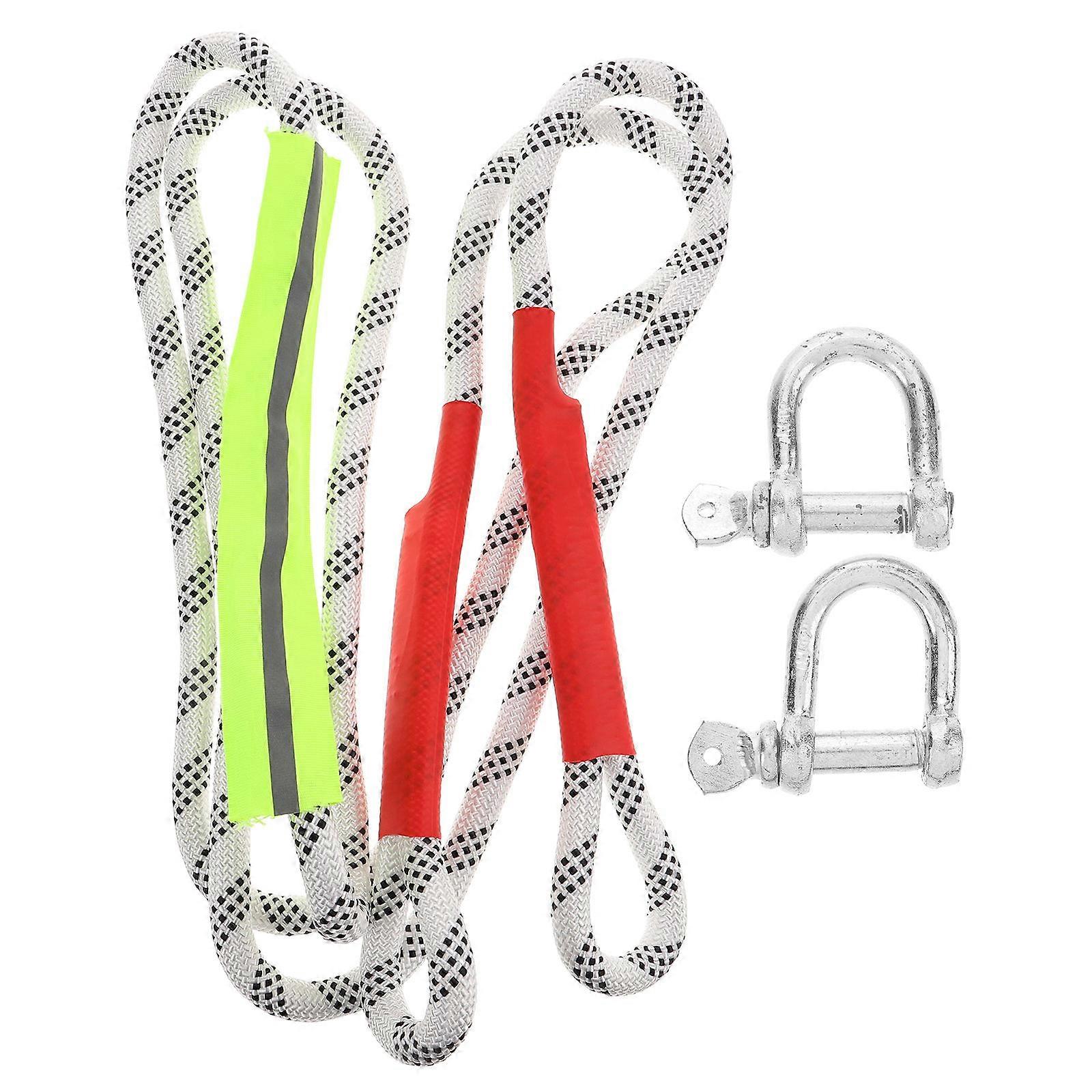 Tow Rope Heavy Duty for Car Pulling 5 Ton Capacity with Reinforced Hooks