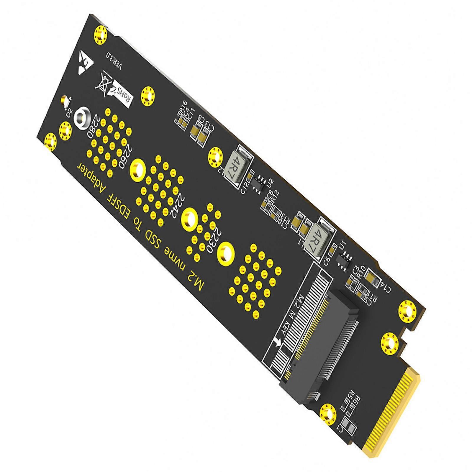 Efficient M.2 NVME to EDSFF E1S Risers Adapters Card for 1U Rack Boosts System Performances Multicolor