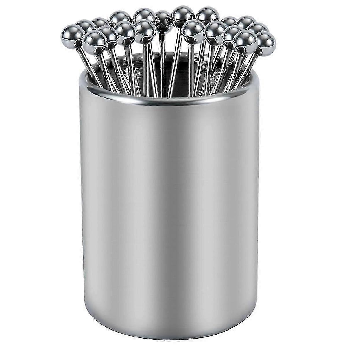20PCS Reusable Cocktail Picks and Holder for Bartenders