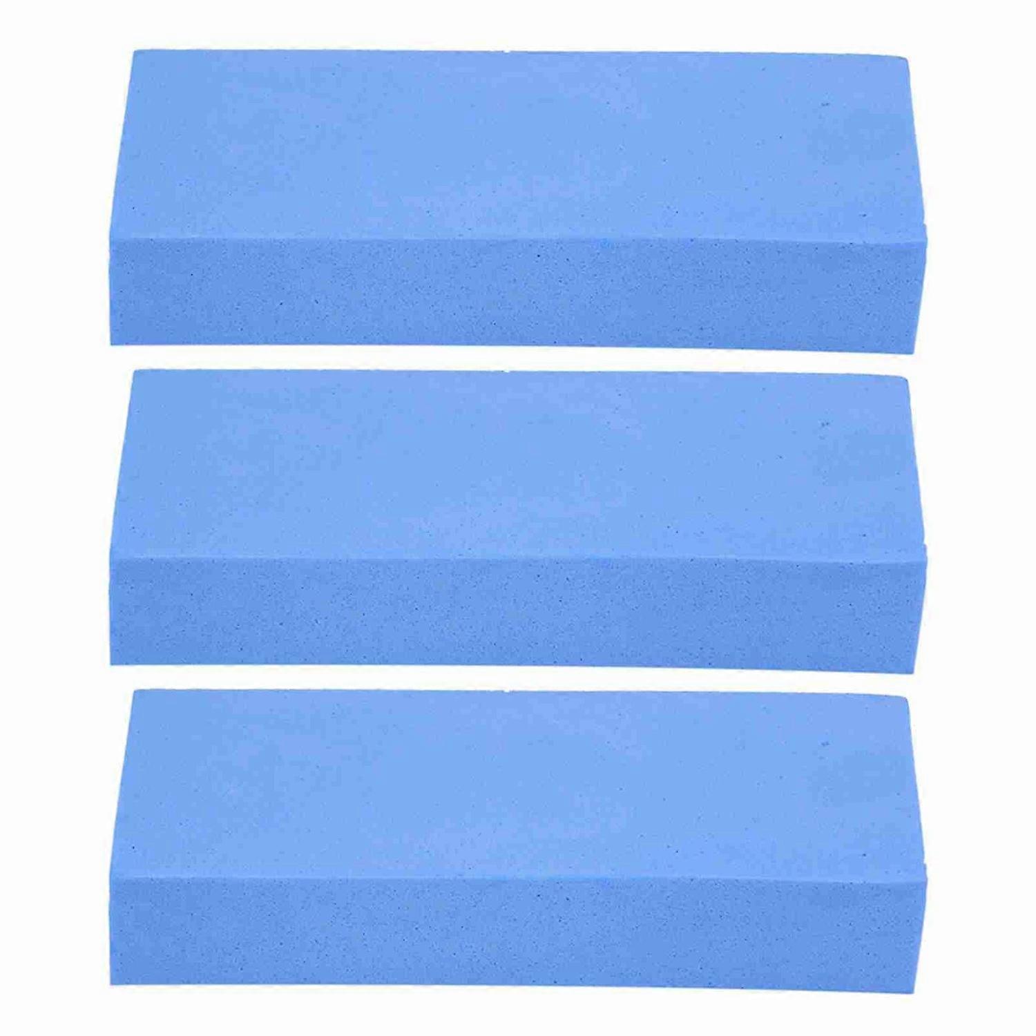 3Pcs Car Multifunctional PVA Super Absorbent Cleaning Sponge Block Washing Tools （Blue）