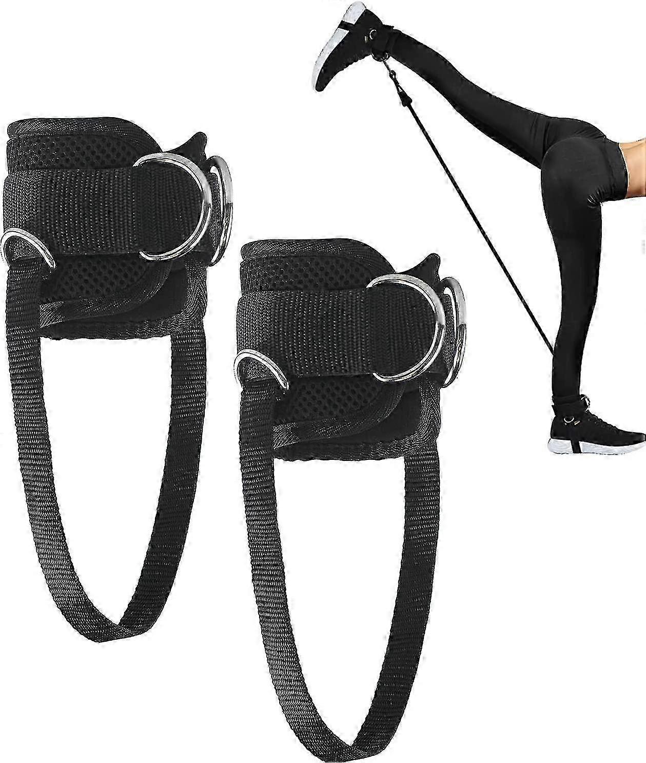 Leg Workout Ankle Straps For Cable Machine - Adjustable Gym Strap