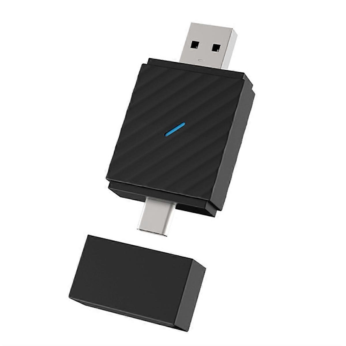 Wireless CarPlay Adapter, Convert Wired to Wireless, Plug&Play USB A/Type C for Cars That Built-in W