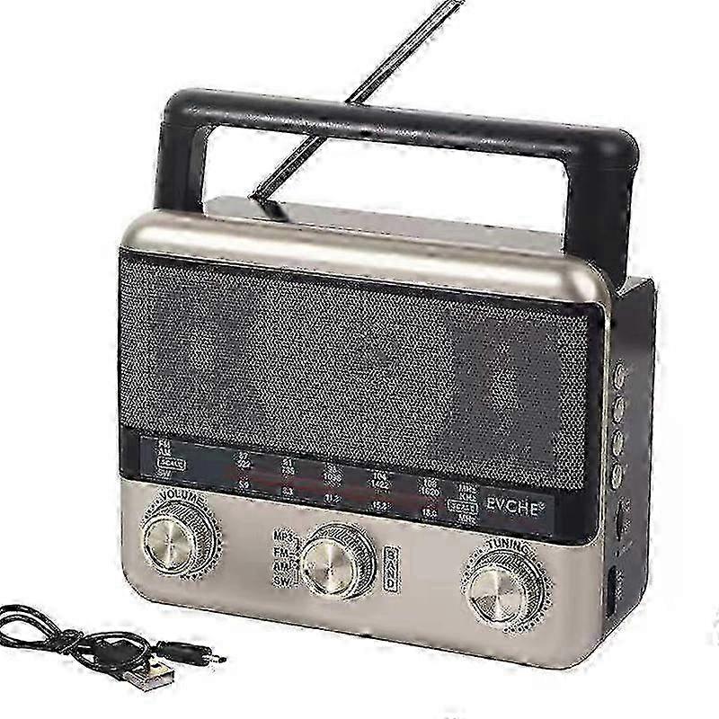 Portable Handle Solar Power Emergency AM/FM/SW Full Band Radio Buletooth TF Card AUX Mp3 Music Player Torch Radio