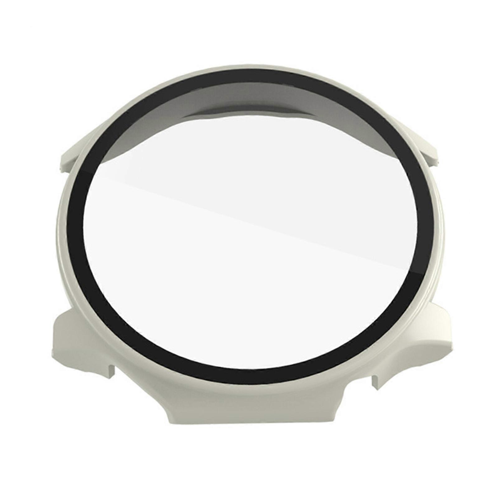 שעונים חכמים מגני זכוכית מחוסמת מארז כיסוי מגן מלא עמיד בפני שריטות מארז PC לשעון X לבן שנהב