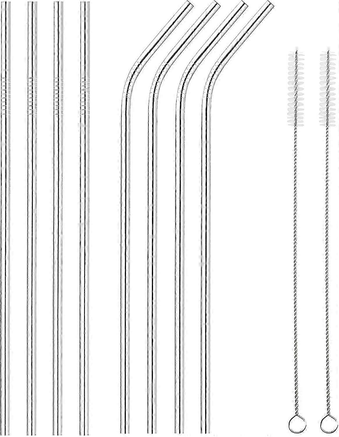Stainless Steel Drinking Straws (8 Piece Set)