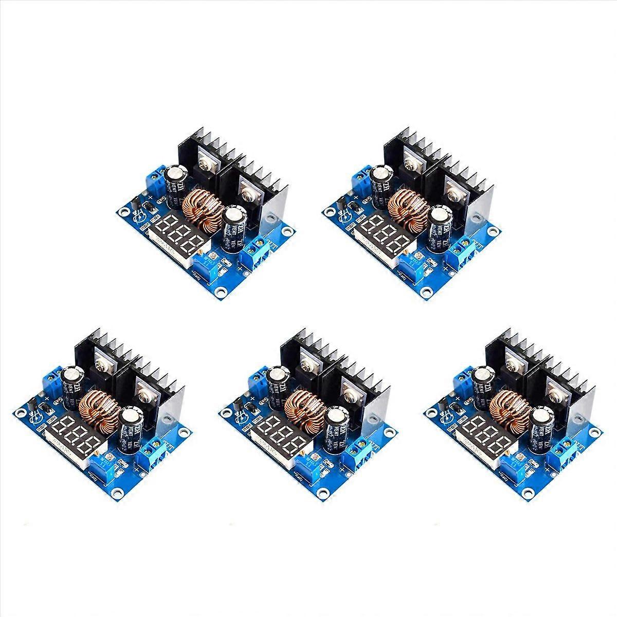 5X LED Voltmeter PWM Adjustable 4-38V to 1.25-36V Step-Down Board Module XL4016 8A 250W DC-DC Power 