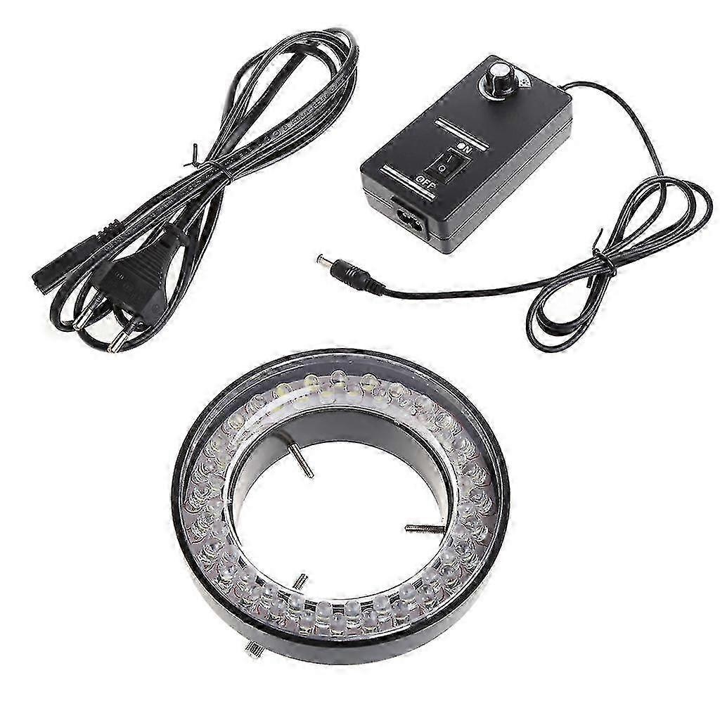 Adjustable 56-LED Ring Light for Stereo Zoom Microscope Illumination