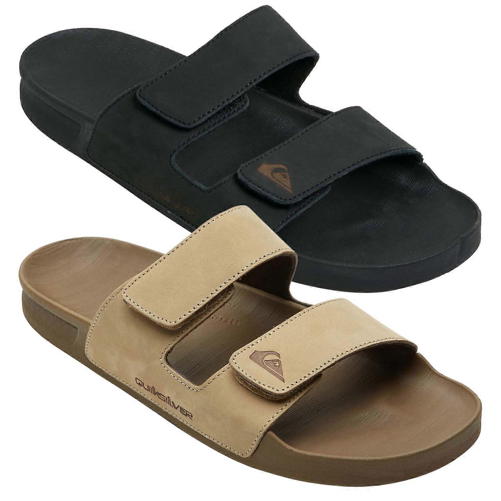 Quiksilver Mens Rivi Leather Slides