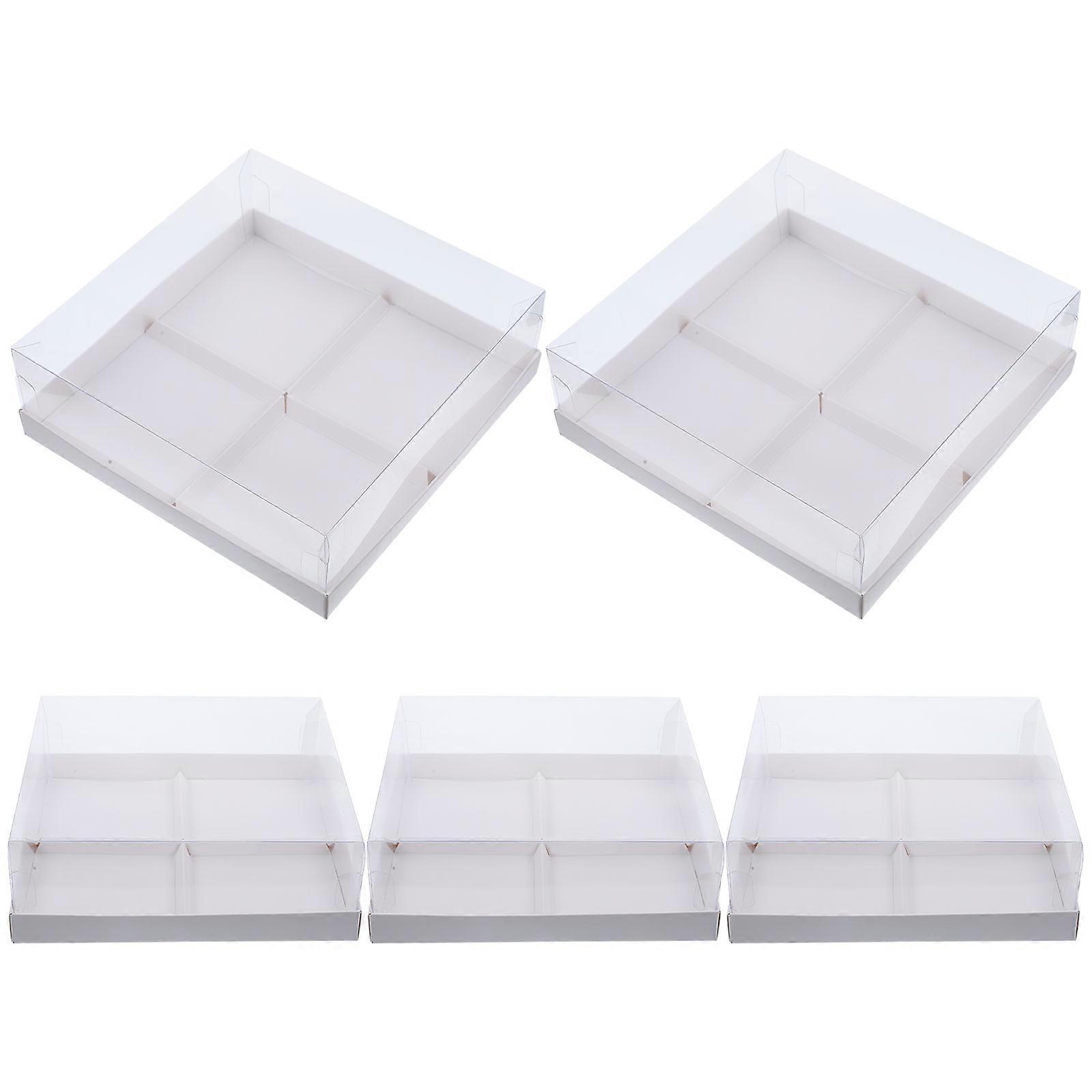 White Bakery Box for Storage Use 10Pcs Compartment Cake Packaging